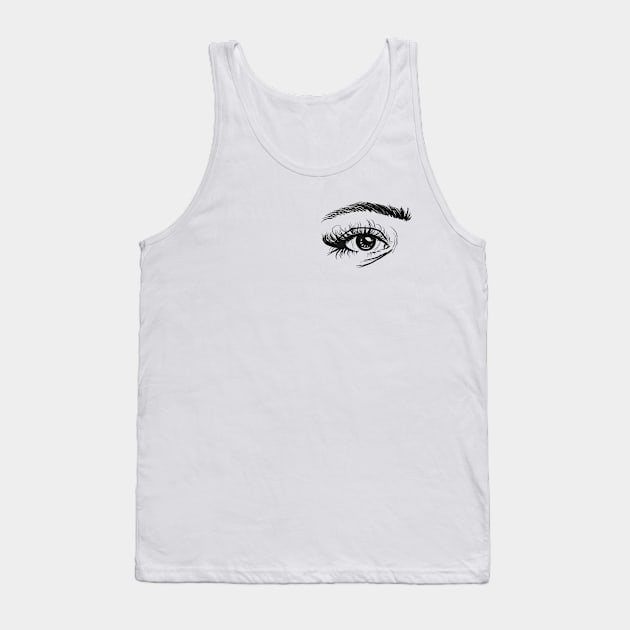 Eyes Up Here (pocket) Tank Top by j__face